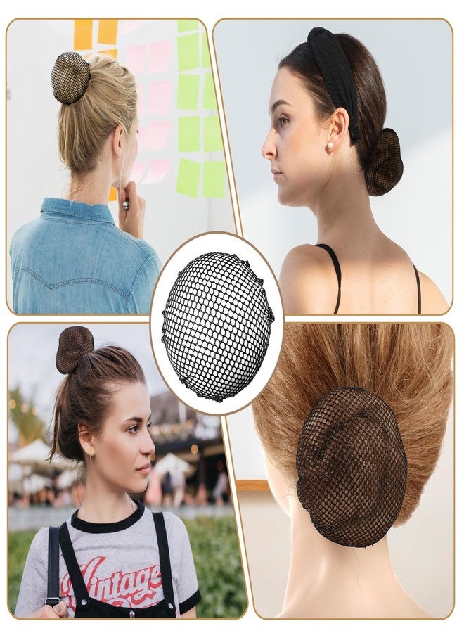 Psyqtsuary 8 PCS Invisible Mesh Hair Nets Black Invisible Elastic Bun Covers Reusable Elastic Mesh Bun Cover for Ballet, Dance, Girls and Women - Image 5